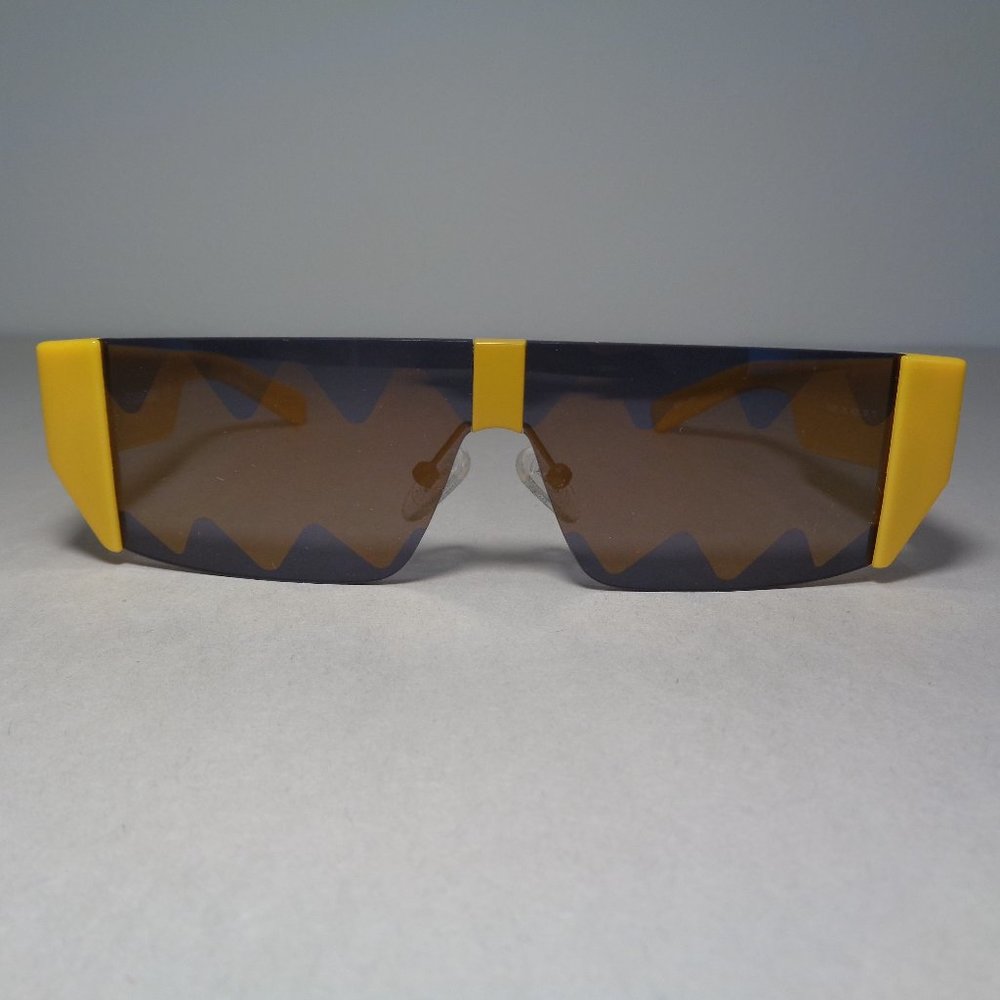 Guess X J BALVIN GU8207 Shiny Yellow Smoke Mirror New Men's Sunglasses
